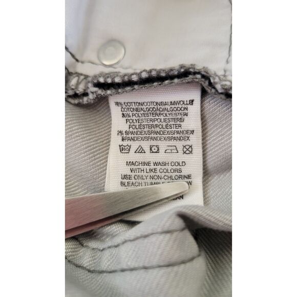 Free People Gray Geometric Tapered Leg Zipper Ankle - Picture 4 of 4